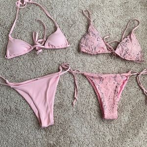 2 SHEIN pink bikinis new size small